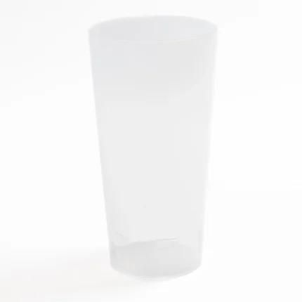 Large transparant reusable drinking cup 500ml
