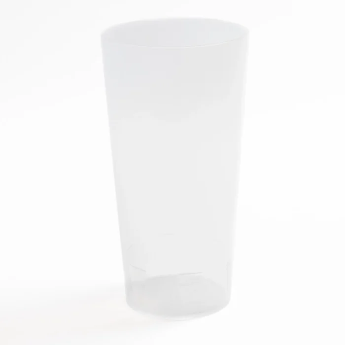 Large transparant reusable drinking cup 500ml