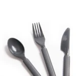 Reusable plastic cutlery grey