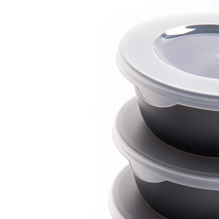 transparent food bowl lid medium 148mm stacked