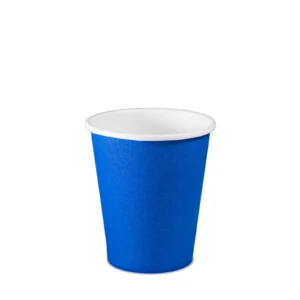Copo de papel descartável reciclável azul - 270ml (9oz) | 240 unidades/caixa