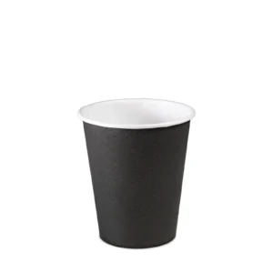 Copo de papel descartável reciclável preto - 270 ml (9 oz) | 240 unidades/caixa
