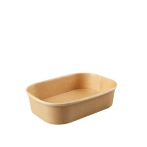 Paper Bowl Rectangular 750ml - PE Lamination | 300 Units/Box